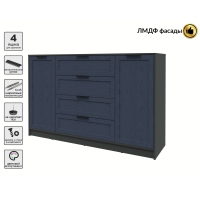 Тумба Тренд КТ-Т160 (Антрацит ЛДСП/ Дуб королевский ЛМДФ) Ш1600 В1020 Г451